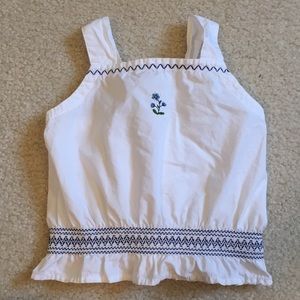 EUC gap embroidered blouse with smocking